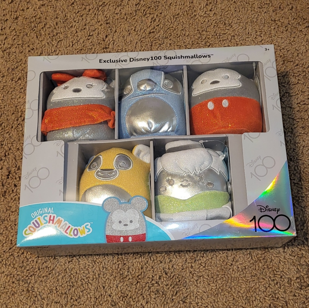 Disney Squishmallows Plush Set - Orange, Silver, Yellow